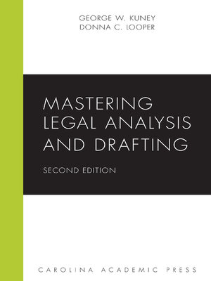 cover image of Mastering Legal Analysis and Drafting